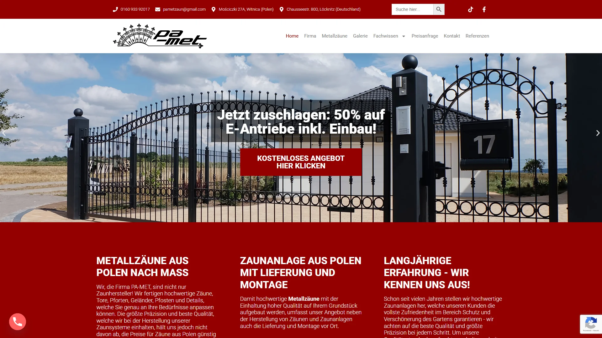 PA-MET Metallzäune